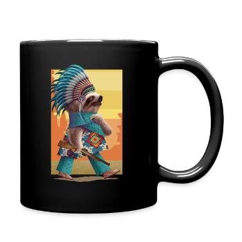 chief sloth - Full Colour Mug - black - Right