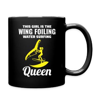Wing Foiling Hydrofoil Surfing Surf Water Sport - Mug uni - noir - Droite