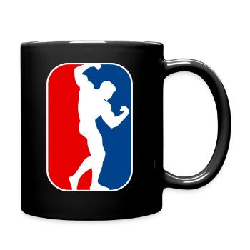 Testosteron Buddys Fitness Bodybuilding Workout - Tasse einfarbig - Schwarz - Rechts