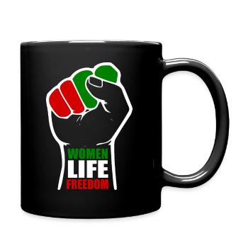 Women life freedom - Tasse einfarbig - Schwarz - Rechts