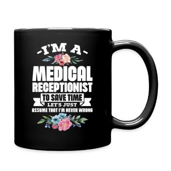 Medical Reception Worker - Medical Joke Hospital - Tasse einfarbig - Schwarz - Rechts