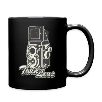 Twin Lens - Rolleiflex Camera - Tasse einfarbig - Schwarz - Rechts