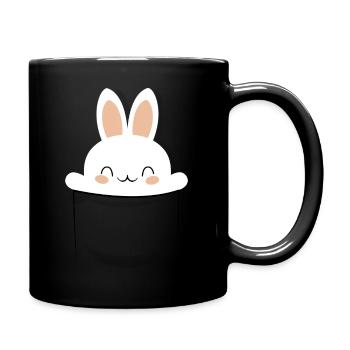 Lapin dans votre poche - Mug uni - noir - Droite