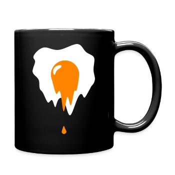 Runny fried egg - Full Colour Mug - black - Right