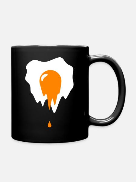 Oeuf sur le plat qui coule - Mug uni - noir