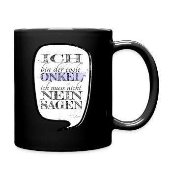 elternschaft ehefrau familienwappen patenonkel - Tasse einfarbig - Schwarz - Rechts
