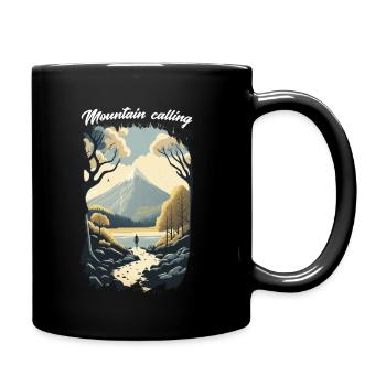 Berge rufen 13 - Tasse einfarbig - Schwarz - Rechts