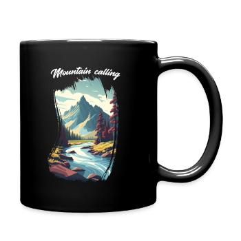 Berg ruft 12 - Tasse einfarbig - Schwarz - Rechts