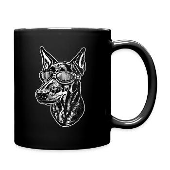 Doberman - Mug uni - noir - Droite