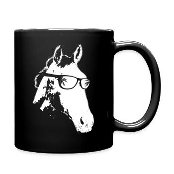 Pferd Sonnenbrille Reiten Urlaub Pferdeliebe Pferd - Tasse einfarbig - Schwarz - Rechts