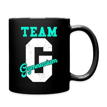 Team G Gymnasium - Schulkind Schulwechsel Geschenk - Tasse einfarbig - Schwarz - Rechts