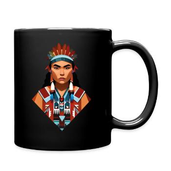 Indian Shaman - Full Colour Mug - black - Right