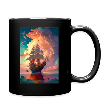 sailboat - Full Colour Mug - black - Right