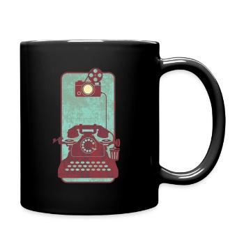 Geschichte eines Smartphones - Tasse einfarbig - Schwarz - Rechts
