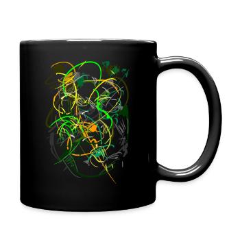 abstrakt - Tasse einfarbig - Schwarz - Rechts