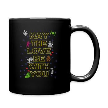 Valentinstag Geschenk - Tasse einfarbig - Schwarz - Rechts