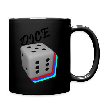 Würfel3 - Tasse einfarbig - Schwarz - Rechts