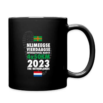 2023 Nimwegen Viertagemärsche 4 x 50 km - Tasse einfarbig - Schwarz - Rechts