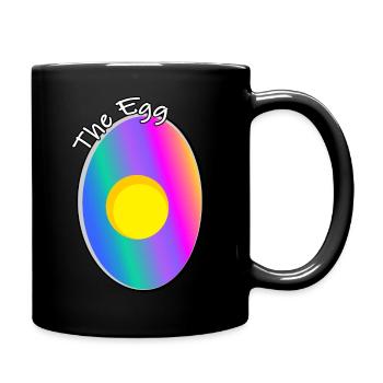 Das Einhorn-Ei - Tasse einfarbig - Schwarz - Rechts