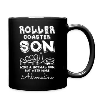 Roller Coaster Son - Tasse einfarbig - Schwarz - Rechts