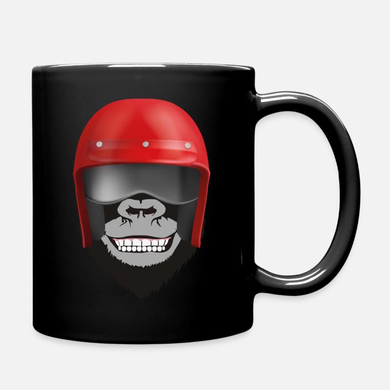 gorilla cool helmet and skiing helmet - Mug uni - noir