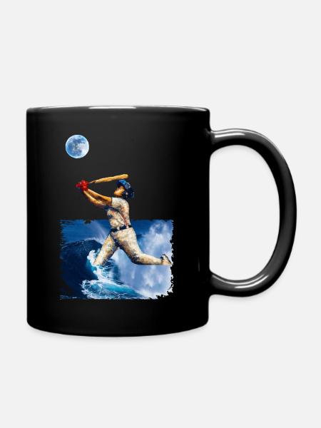 Baseball - Full Colour Mug - black