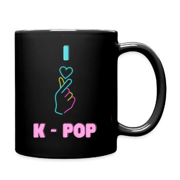 I Love K-Pop - Tasse einfarbig - Schwarz - Rechts