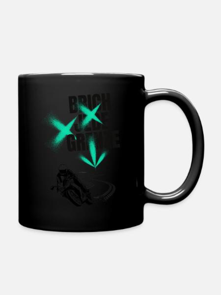 Biker Grenze - Tasse einfarbig - Schwarz