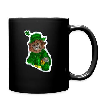 lutin st patrick - Mug uni - noir - Droite