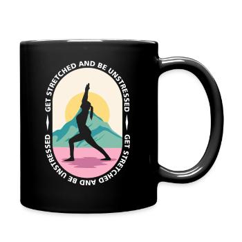 Yoga, Sports, Stretching, Nature, Wellness, Meditation - Full Colour Mug - black - Right