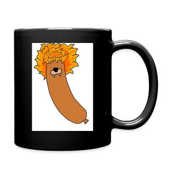 Lorenzo, the lovely latino sassy sausage - Tasse einfarbig - Schwarz - Rechts