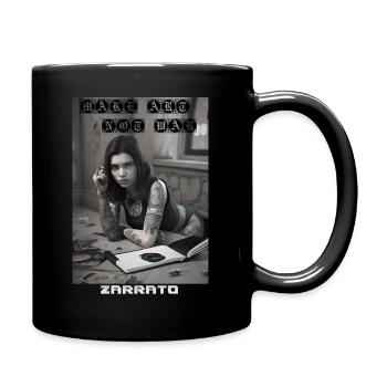 Make Art Not War - Version 2 - Tasse einfarbig - Schwarz - Rechts