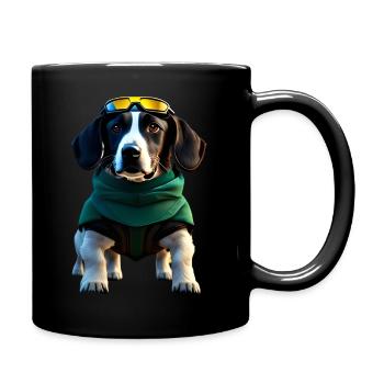Adoptiere einen Monsterhund - Tasse einfarbig - Schwarz - Rechts