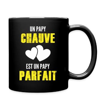 un papy chauve est un papy parfait / grand-père - Mug uni - noir - Droite