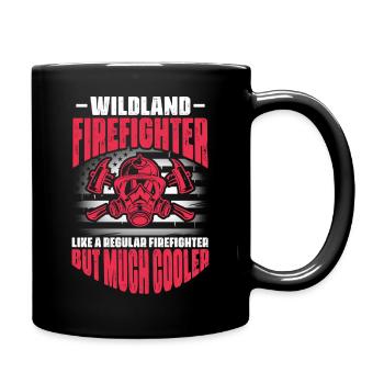 Wildland firefighter - Tasse einfarbig - Schwarz - Rechts