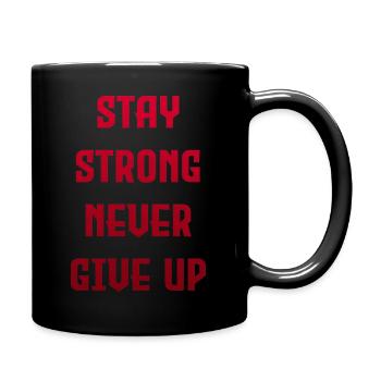 Strong 3D editable text effect - Mug uni - noir - Droite