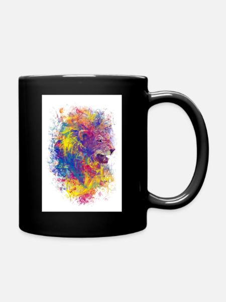 Rainbowlion izup2u - Full Colour Mug - black