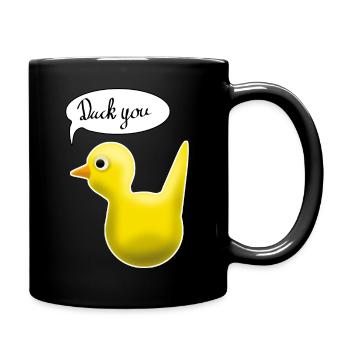 canard toi canard caoutchouc canard baignade animal humour drôle - Mug uni - noir - Droite