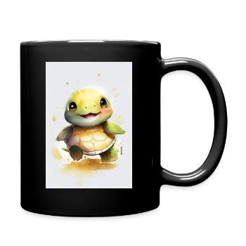 Turtle Sea Turtle Turtles - Full Colour Mug - black - Right