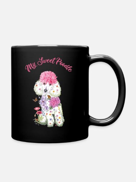My Sweet Poodle - Full Colour Mug - black