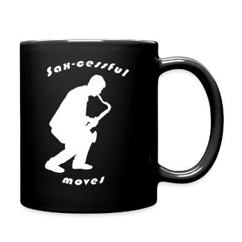 Saxophon und Tanz, Saxophon und Saxophon - Tasse einfarbig - Schwarz - Rechts