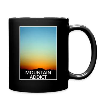 Berg, Freiheit, Wandern, Alpen, Sport, Natur - Tasse einfarbig - Schwarz - Rechts