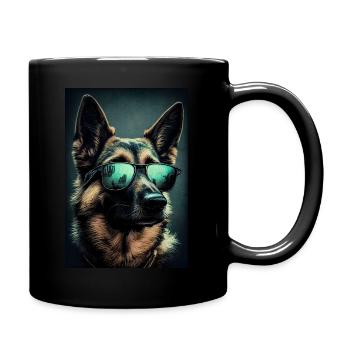 Deutscher Schäferhund Hund Malinois Dog - Tasse einfarbig - Schwarz - Rechts