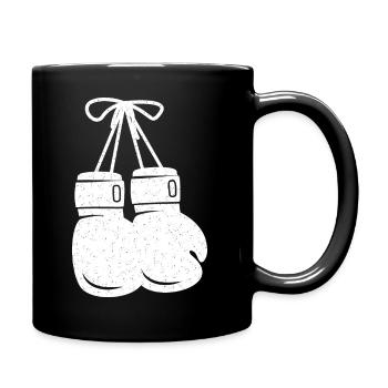 Boxing gloves white - Full Colour Mug - black - Right