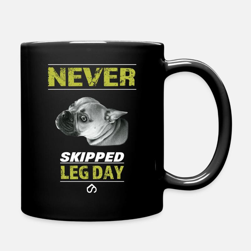 Never Skipped Legday - Full Colour Mug - black