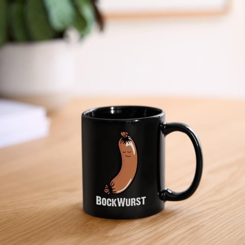 Bockwurst, Augsburger, Knackwurst oder Brühwurst Tasse einfarbig