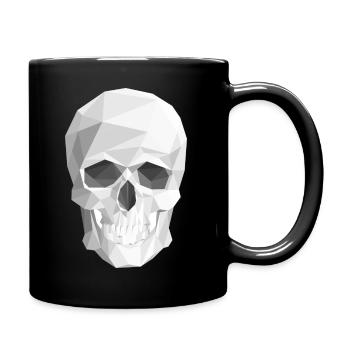 SKULL - LOW POLY - Full Colour Mug - black - Right