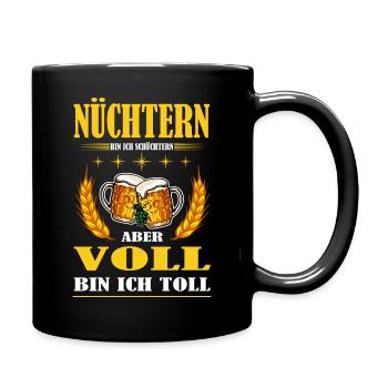 Nüchtern - Tasse einfarbig - Schwarz - Rechts