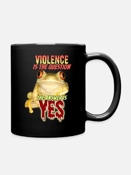 It's the question and the answer is yes - Full Colour Mug - black