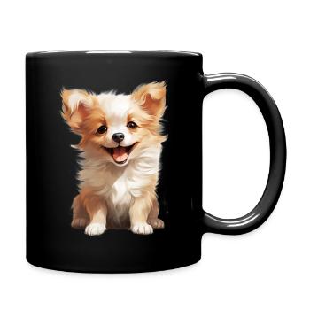 Chibi dog - Full Colour Mug - black - Right